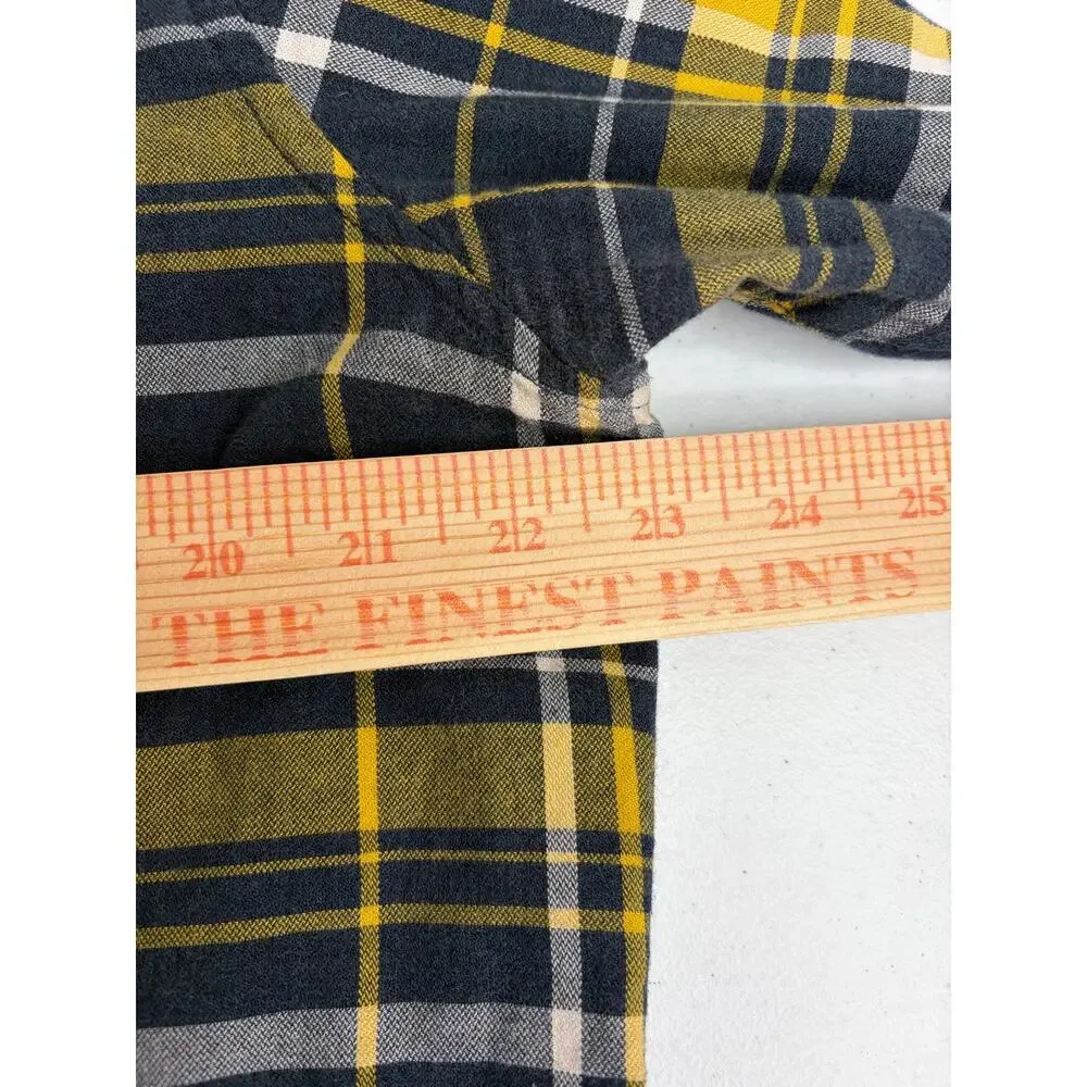Banana Republic Ultra-Soft Flannel Button Down Shirt Men's Sz L Tall Untucked